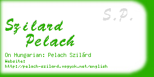 szilard pelach business card